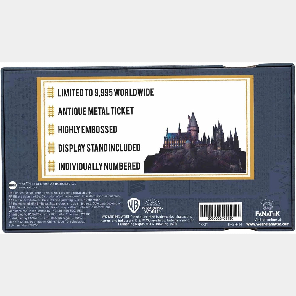 Boleto Metálico Expreso de Hogwarts
