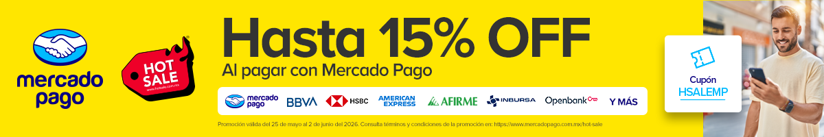 Hasta 15% OFF al pagara con Mercado Pago. Código: HSALEMP
