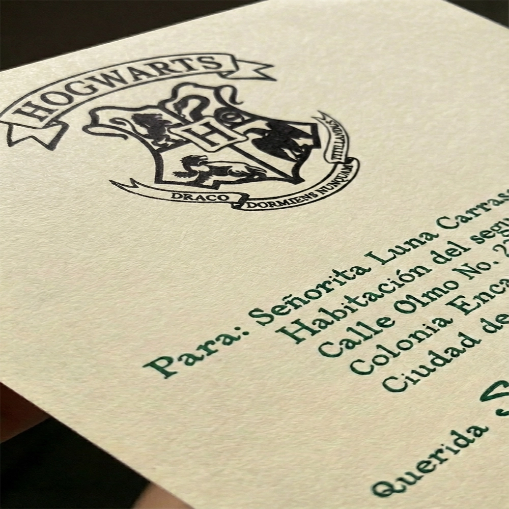 Carta Hogwarts Personalizable