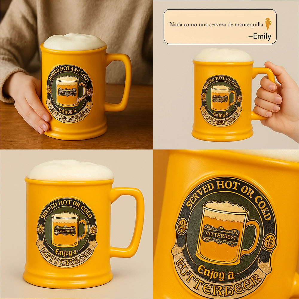 Taza Butterbeer con Tapa
