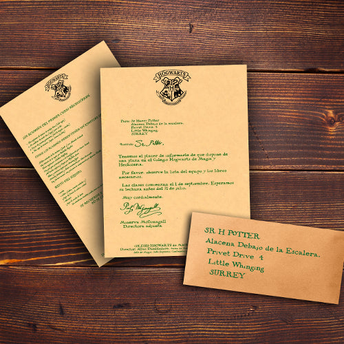 Carta Hogwarts Personalizable